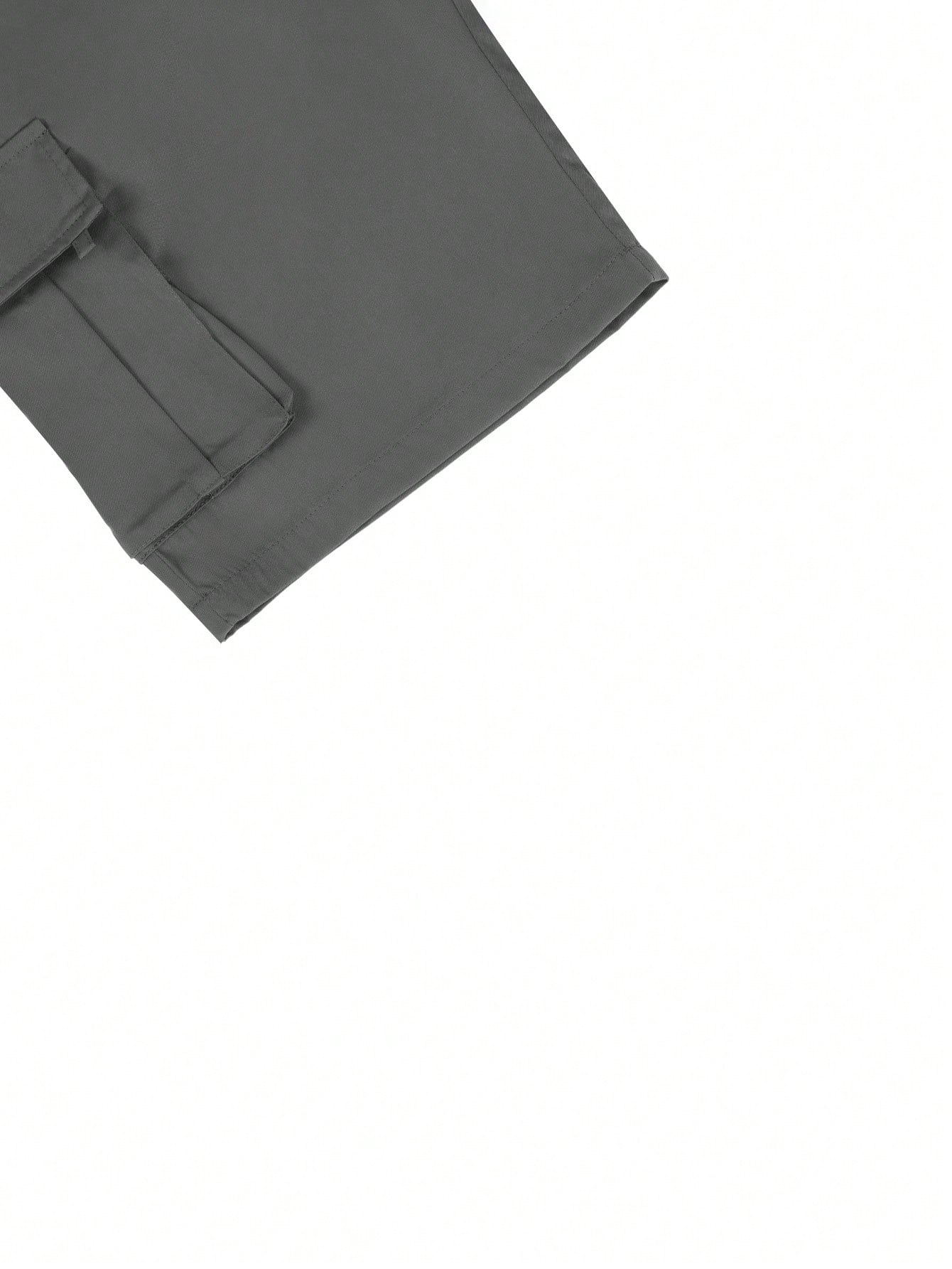 Manfinity EMRG Men's Loose Fit Drawstring Waist Flip Pocket Cargo Shorts Dark Grey