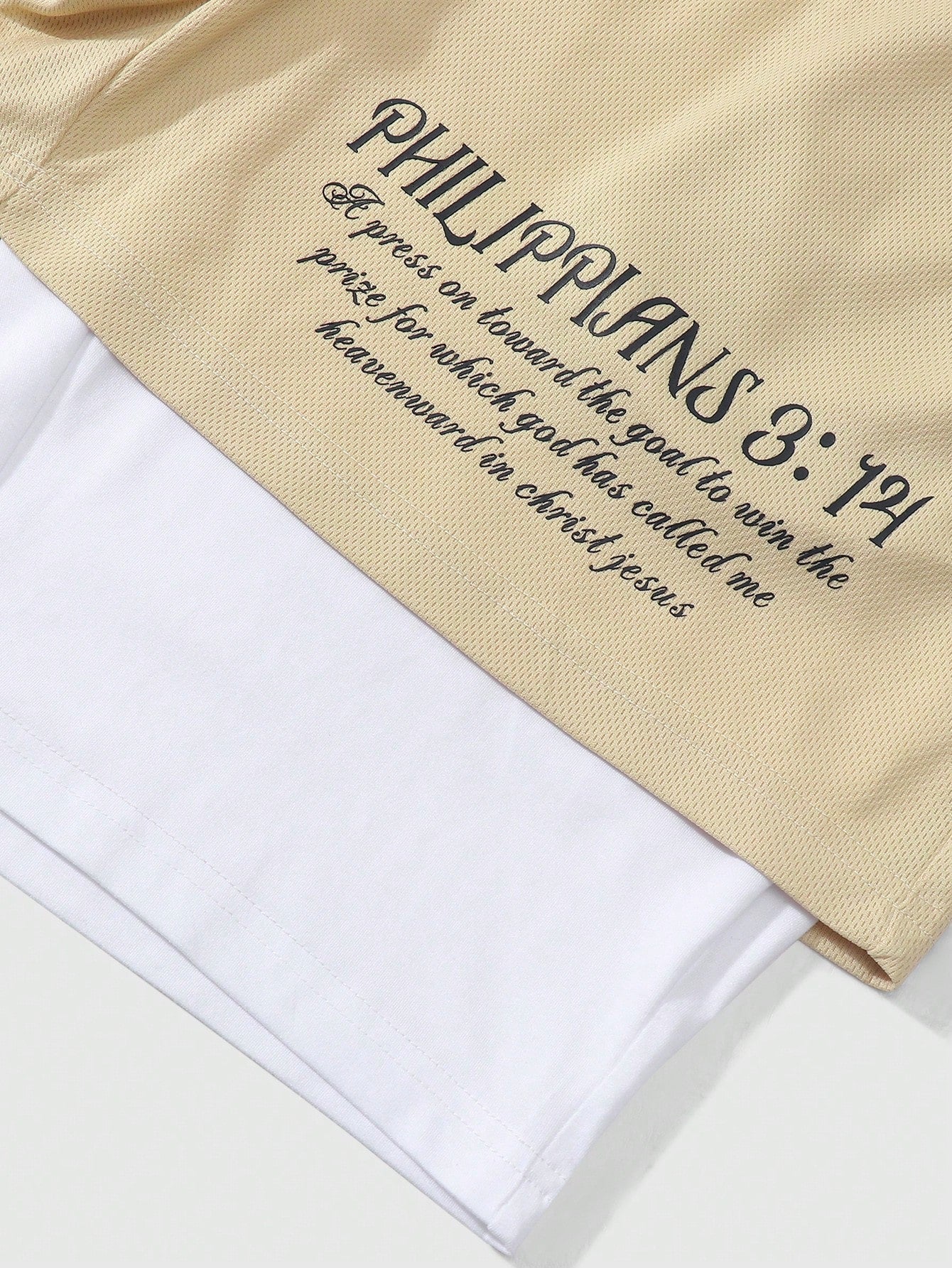 Manfinity LEGND Men's Slogan & Cross Printed Drawstring Waist Casual Double-Layer Shorts, For Husband, Boyfriend Gifts Multicolor