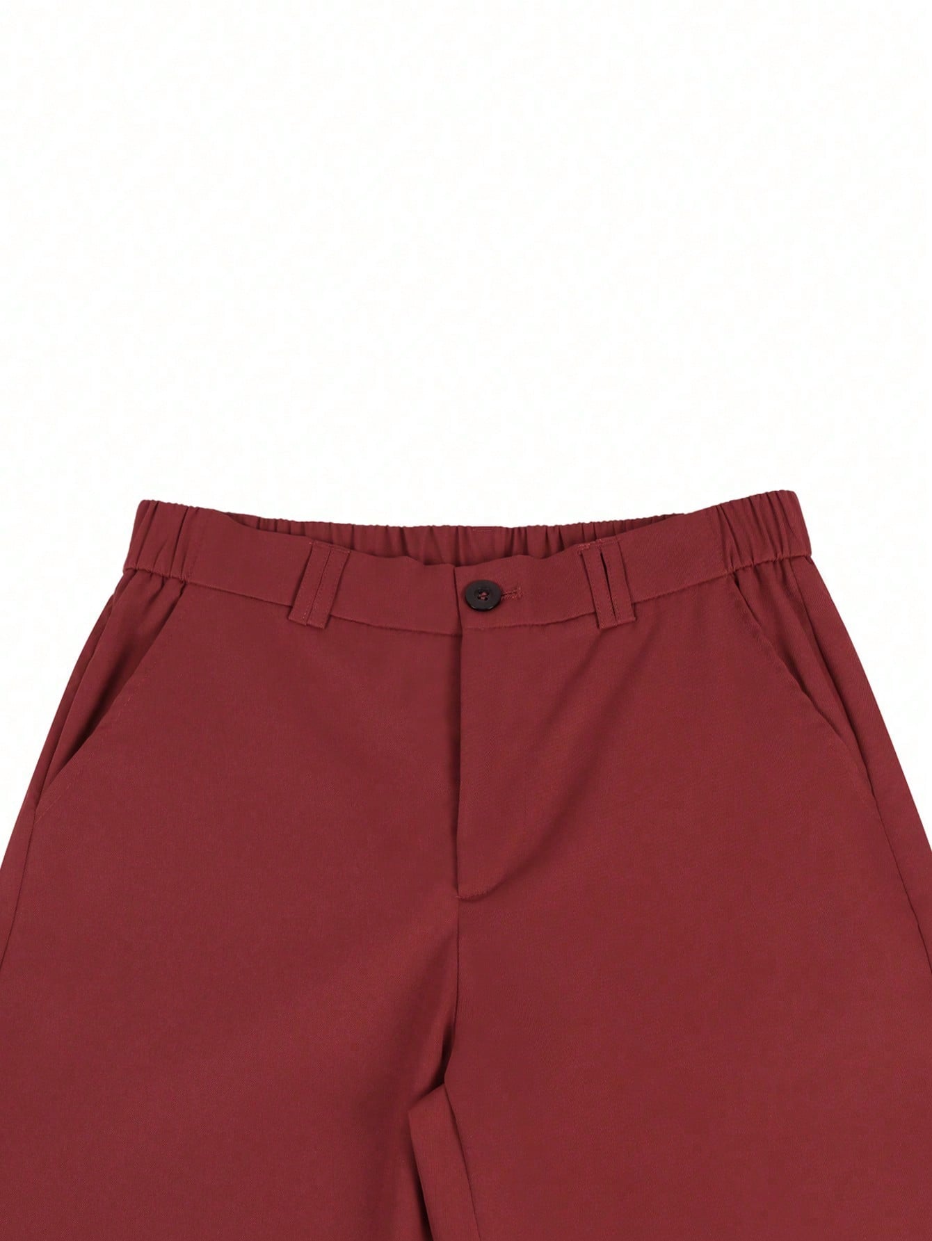 Manfinity Homme Men Simple Solid Color Daily Shorts Red