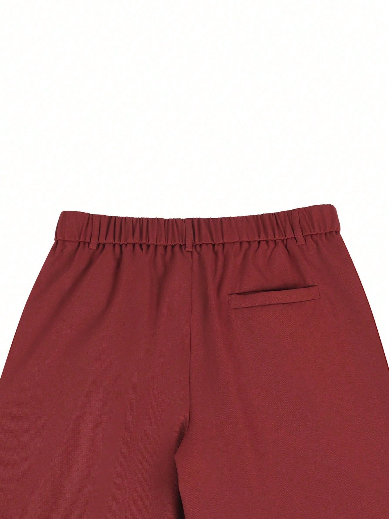 Manfinity Homme Men Simple Solid Color Daily Shorts Red