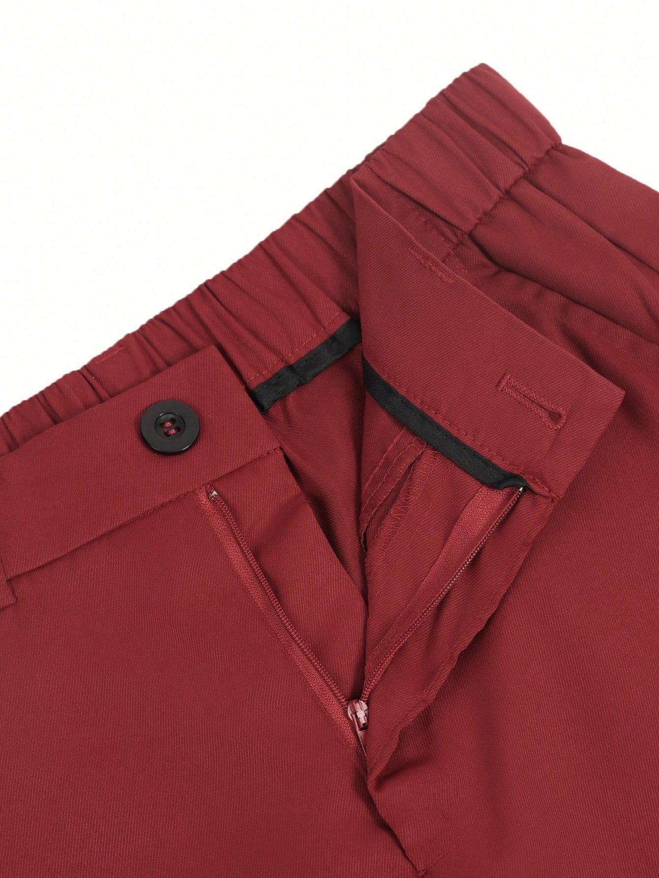 Manfinity Homme Men Simple Solid Color Daily Shorts Red