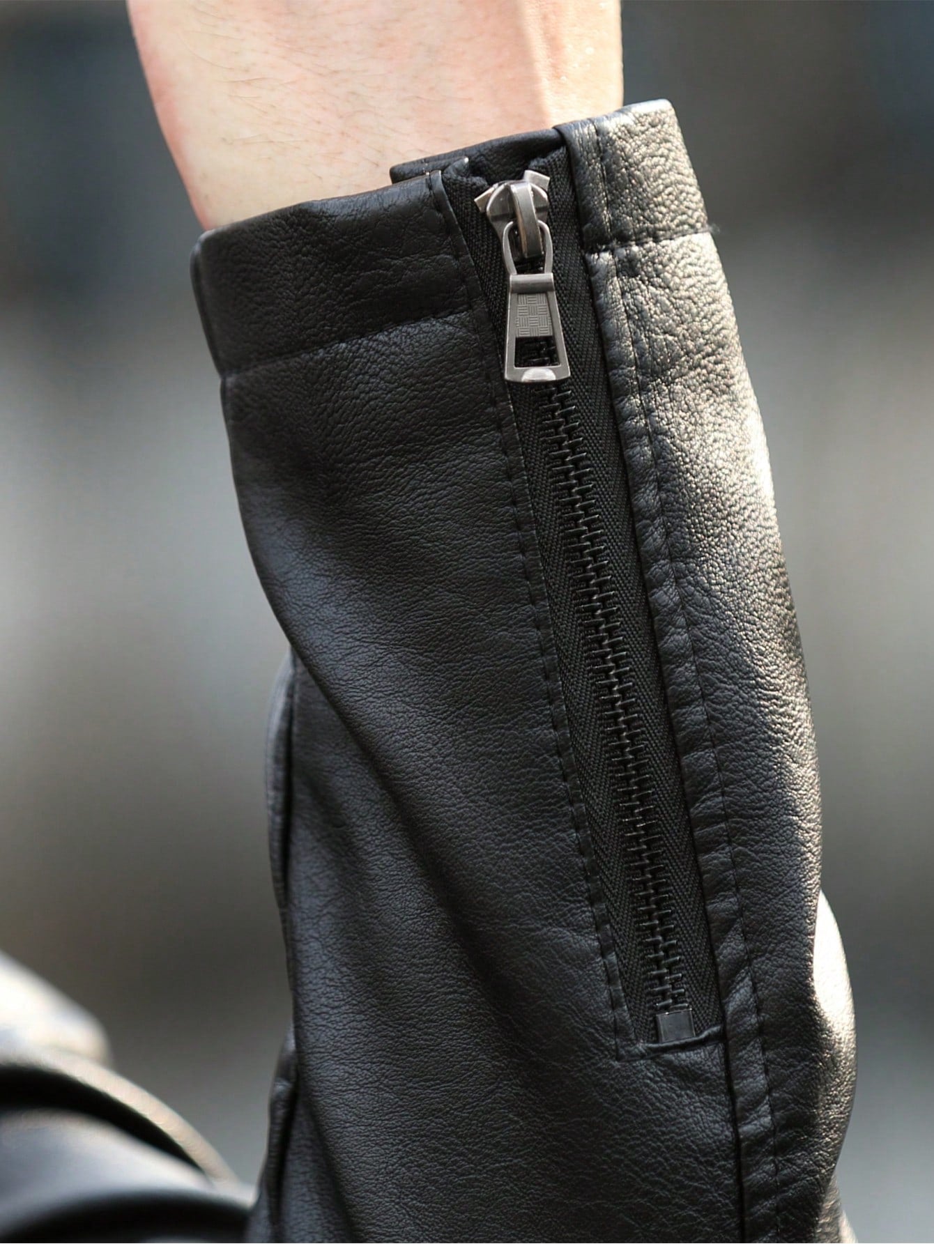 Men's Fashion Leather Jacket Black