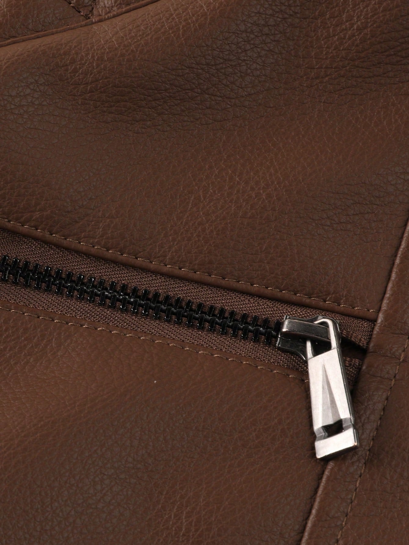 LEDUNTINO Men Fashion Zip Up Casual Outdoor Thick Fleece Biker Leather Jacket, Sports, Solid, Bomber,Boyfriend Gift, Men's Winter Fall Stand Collar,Motorcycle, Shoulder Texture, Windproof, Windbreaker Leather Jacket Spring Autumn Coat Men Coffee Brown