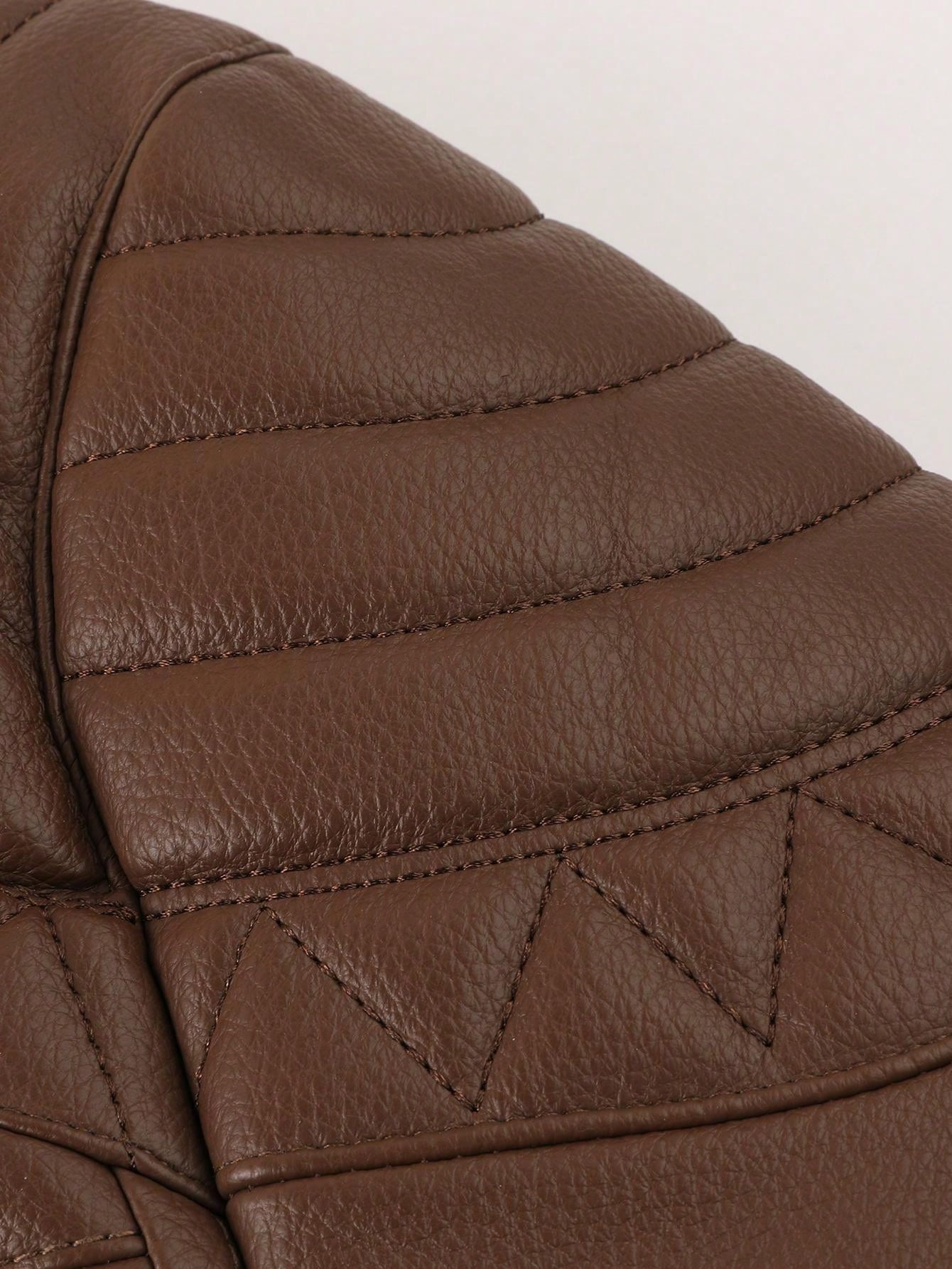 LEDUNTINO Men Fashion Zip Up Casual Outdoor Thick Fleece Biker Leather Jacket, Sports, Solid, Bomber,Boyfriend Gift, Men's Winter Fall Stand Collar,Motorcycle, Shoulder Texture, Windproof, Windbreaker Leather Jacket Spring Autumn Coat Men Coffee Brown