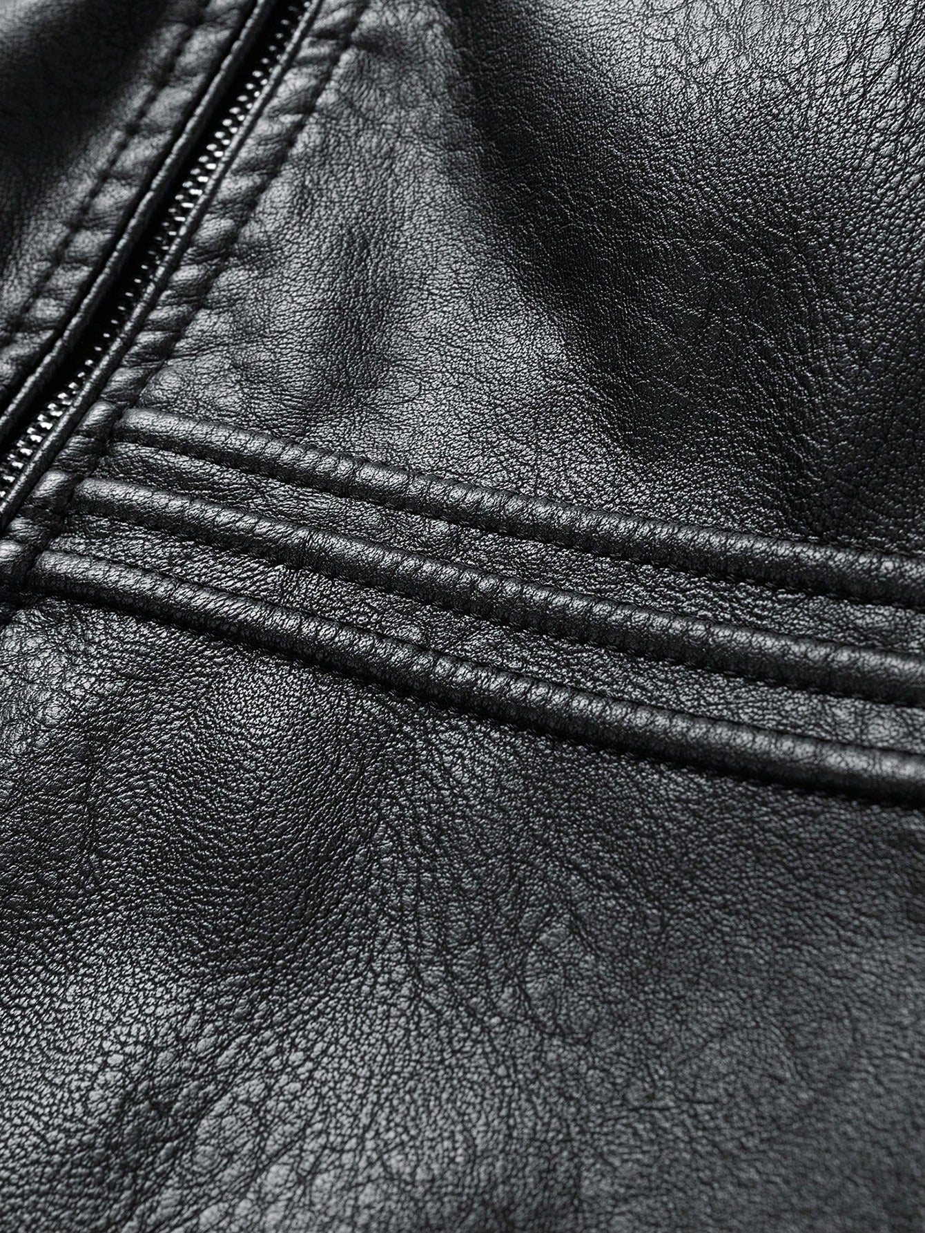 Men's Fashion Leather Jacket Black