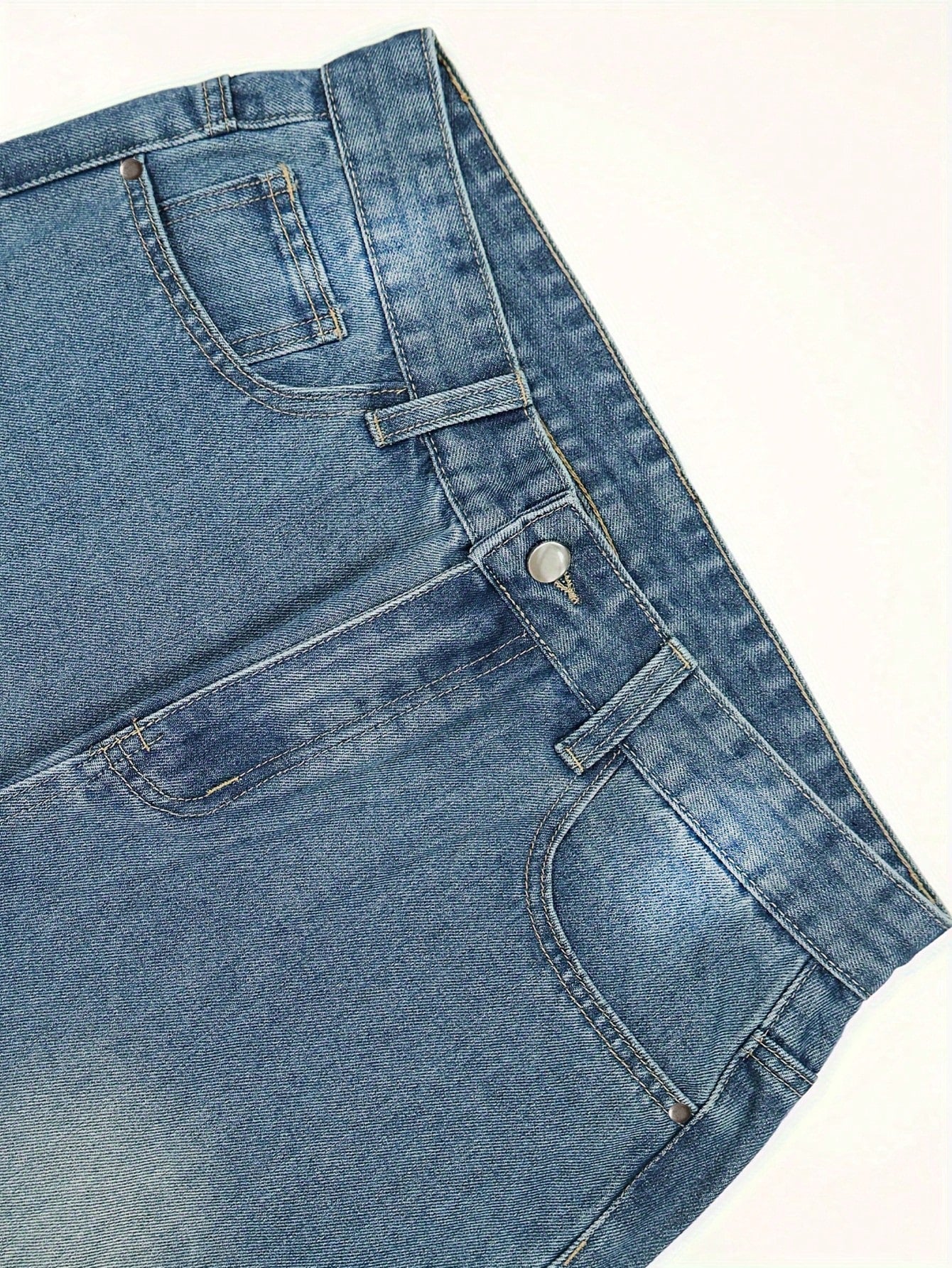 Men's Retro Loose Fit Jeans, Versatile Casual, Suitable For All Seasons Blue