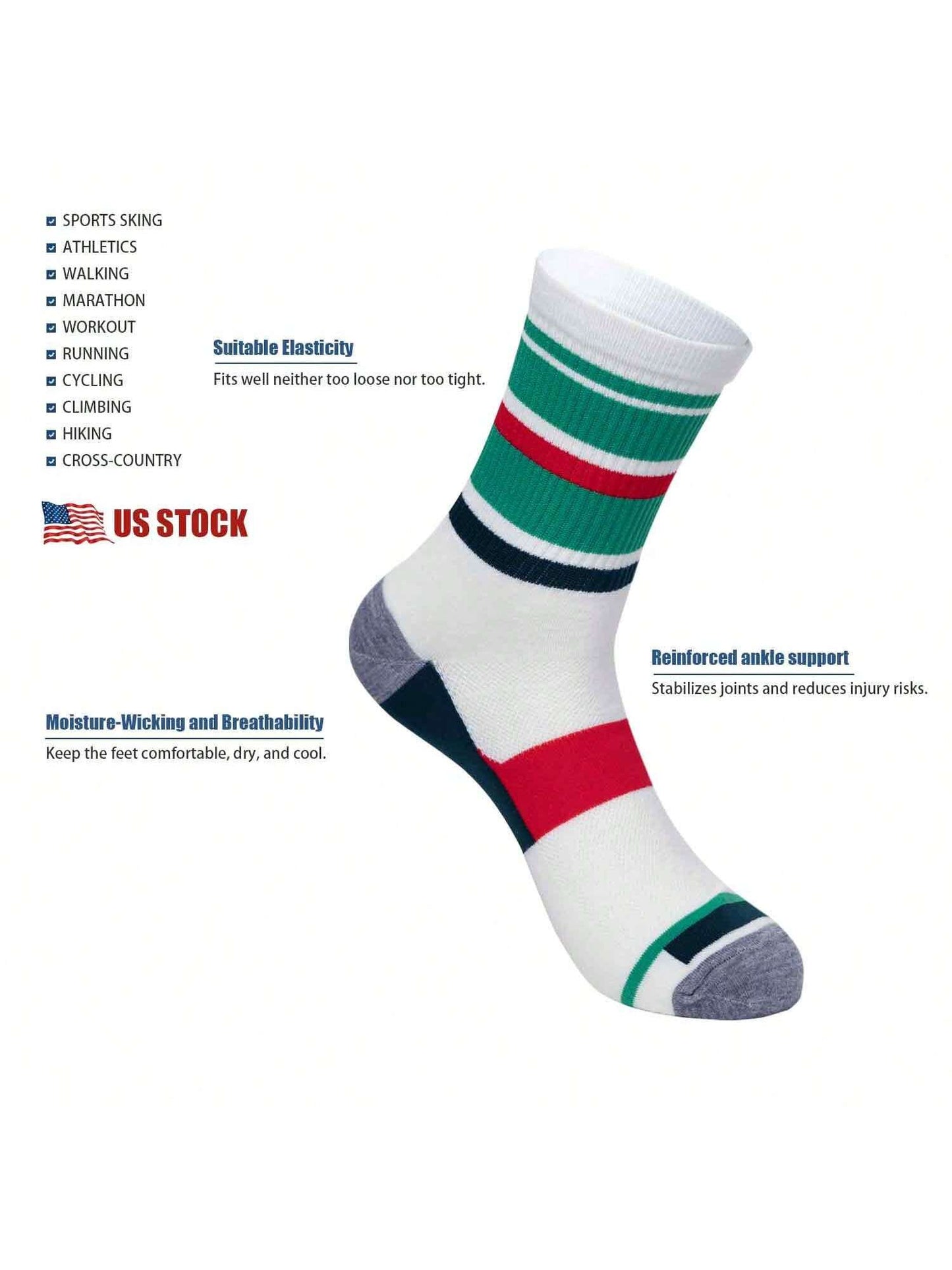 12 Pack X Mens Dress Socks Colorful Socks For Men Solid Lightweight Breathable 12 Pairs Sport Socks 6 Styles