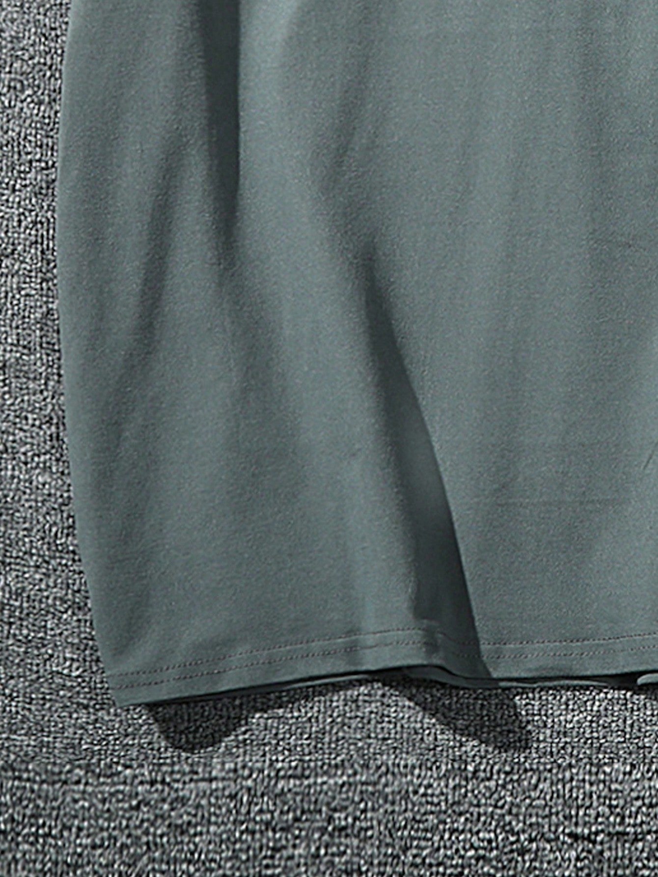 Manfinity Homme Men Expression Print Drop Shoulder Tee Green