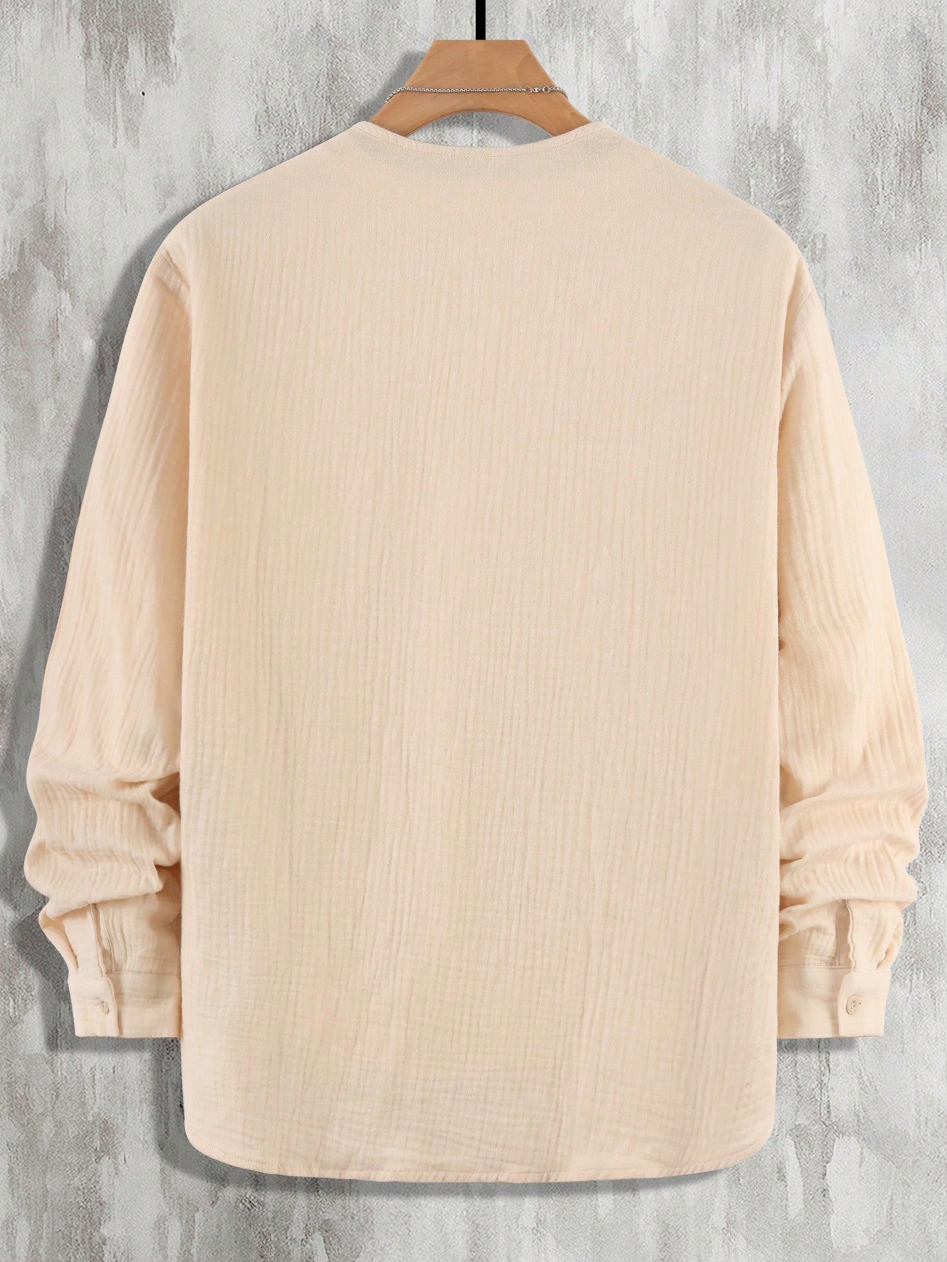 Manfinity Homme Men Solid Button Up Shirt Apricot