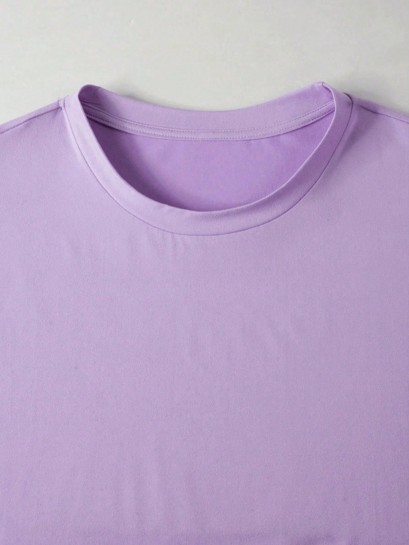 Manfinity Homme Men Letter Graphic Curved Hem Tee Purple