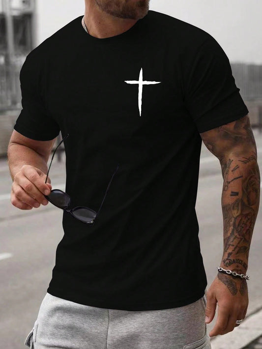 Manfinity Homme Men Graphic Print Tee Black