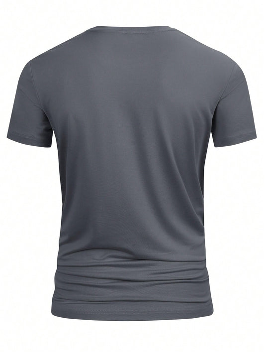 Manfinity Homme Men Cross Print Tee Grey
