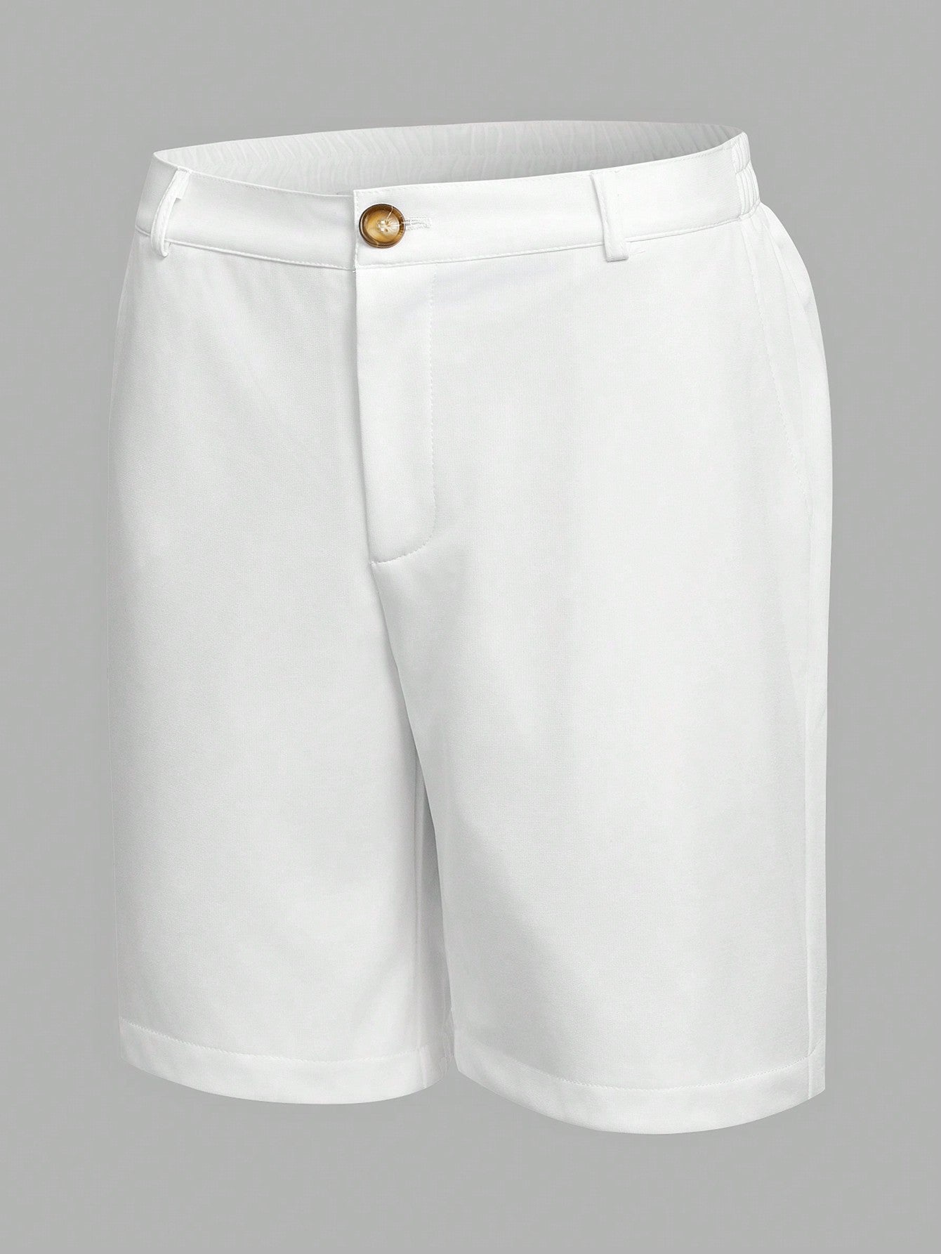 Manfinity RelaxMax Men's Elastic Waist Straight Shorts Crochet Board Nylon Cool Yee Haw Plain All White Vacation Sexy Husband White