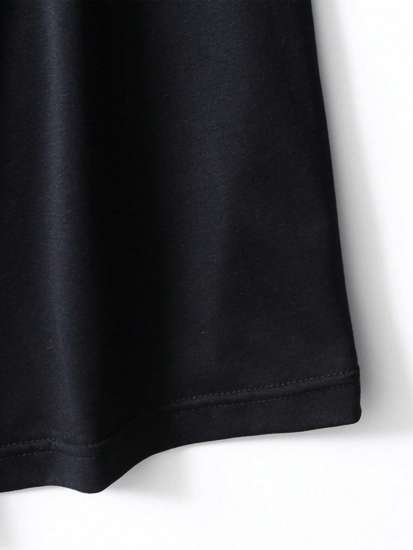 Manfinity Homme Men's Casual Short Sleeve T-shirt With Text Print, Round Neck Black