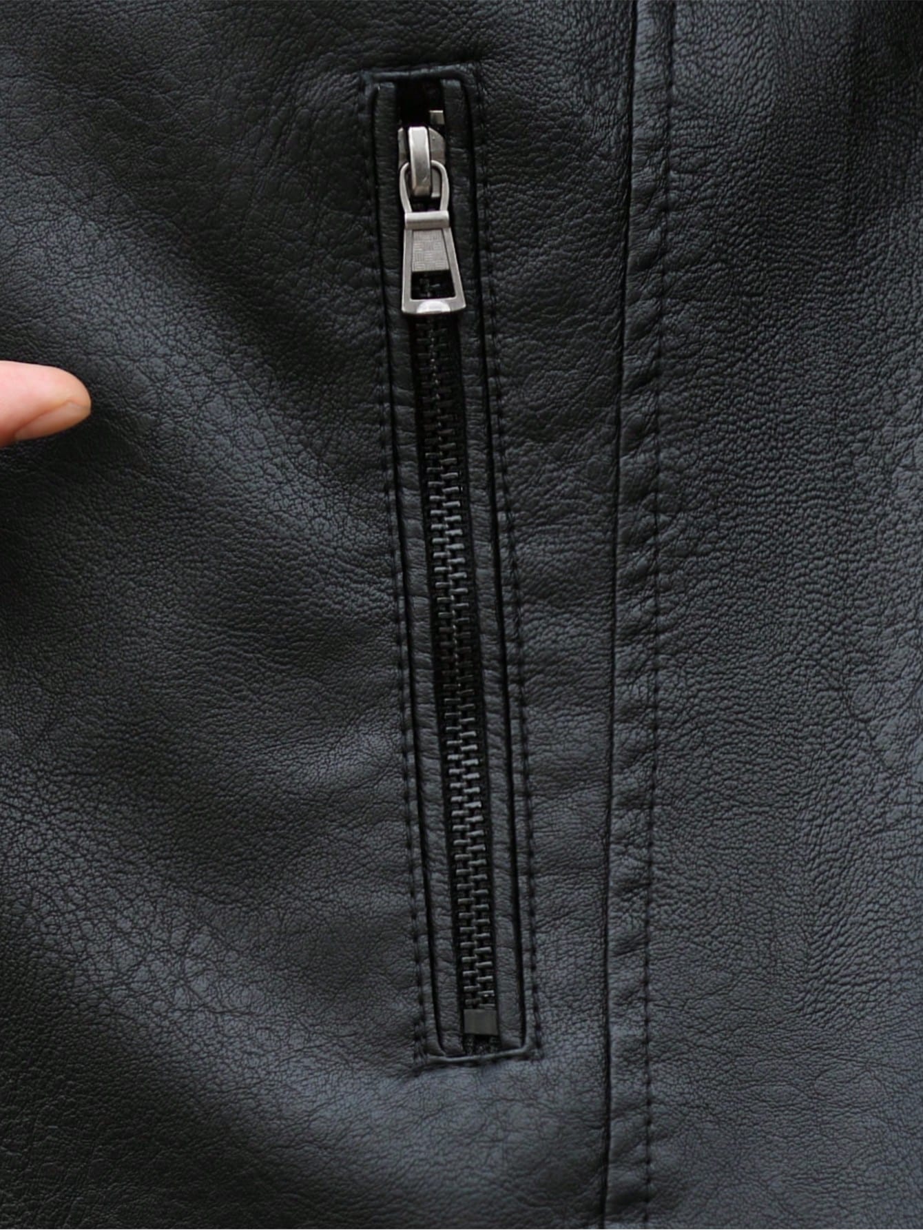 Men's Fashion Leather Jacket Black